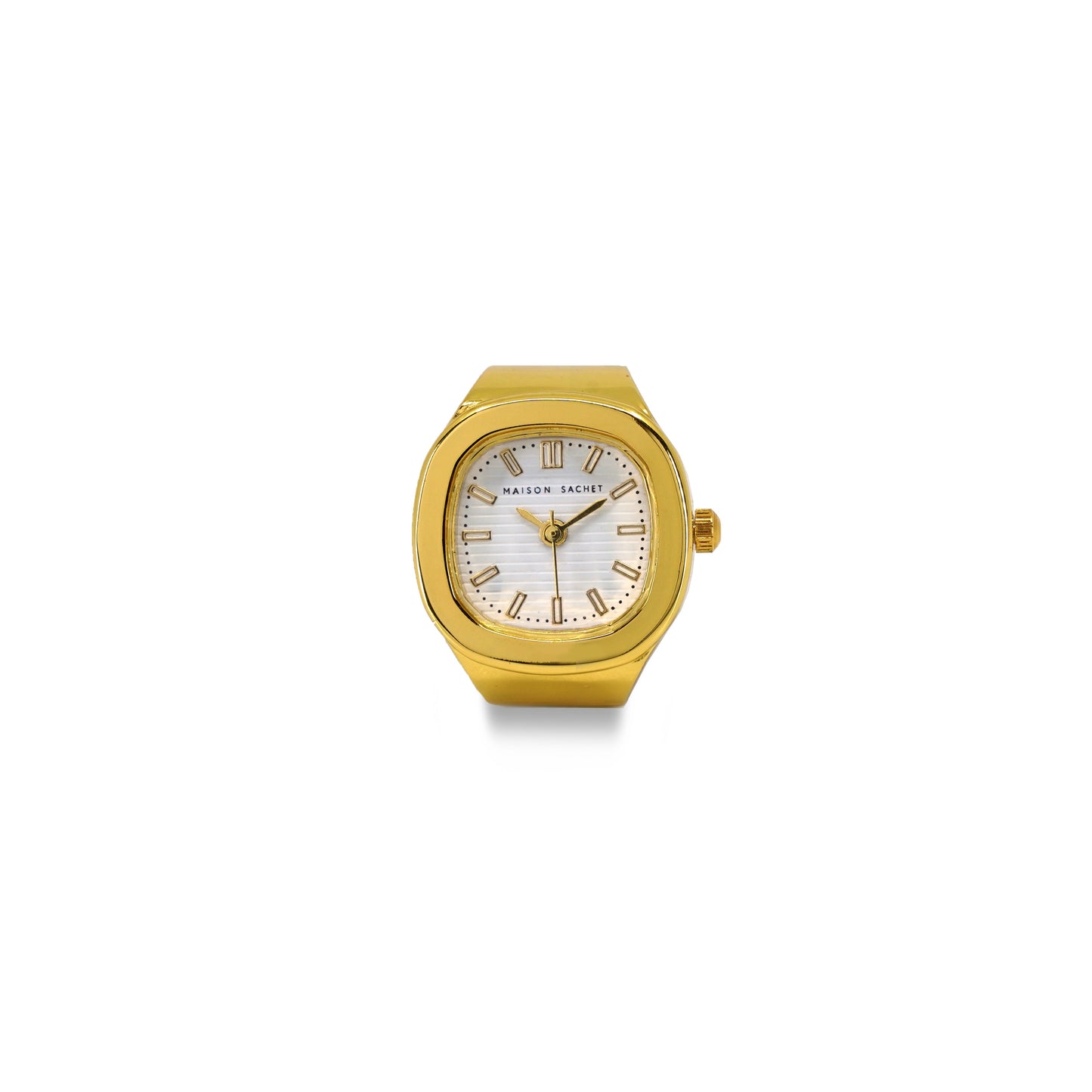 Royal Gold Tone - Stainless Steel Ring Watch