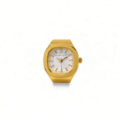 Royal Gold Tone - Stainless Steel Ring Watch