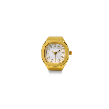 Royal Gold Tone - Stainless Steel Ring Watch